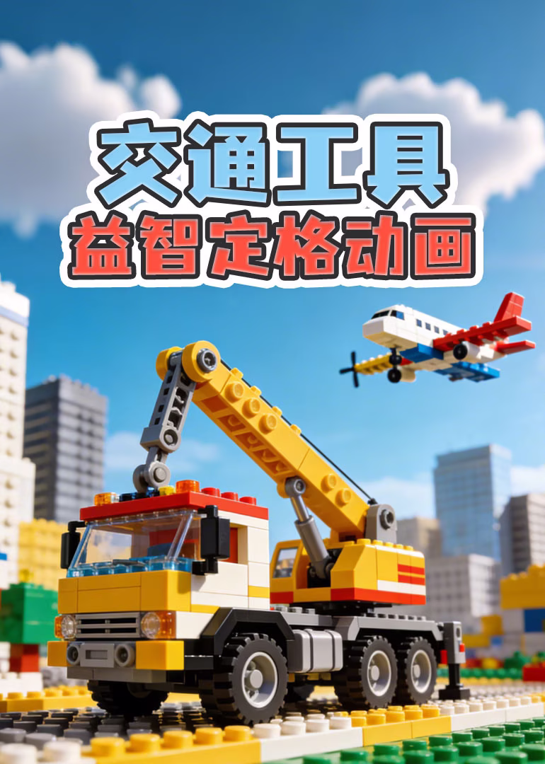 交通工具益智定格动画海报