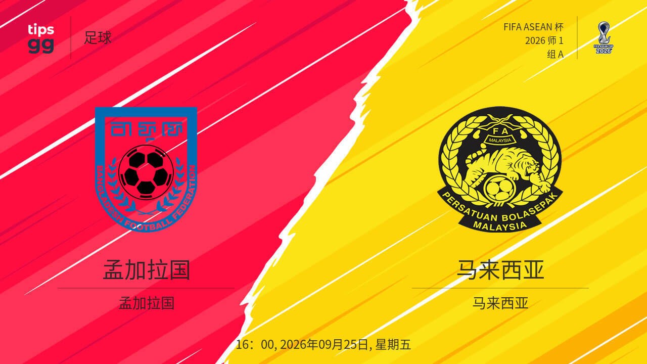 2026东盟杯第一级别A组第1轮全场回放:孟加拉国vs马来西亚(2026)海报