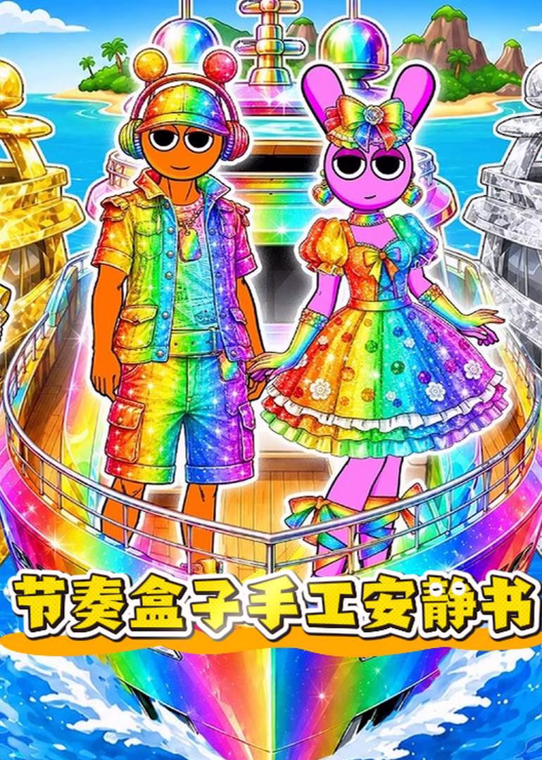 节奏盒子手工安静书海报