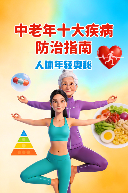 中老年十大疾病防治指南:人体年轻奥秘(2026)海报