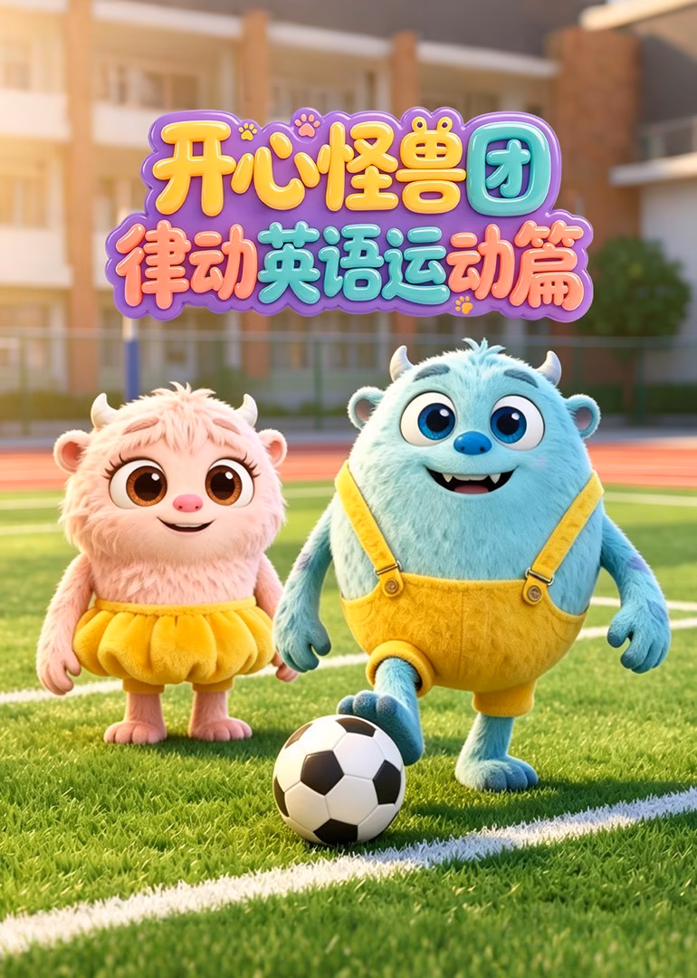 开心怪兽律动英语运动篇海报
