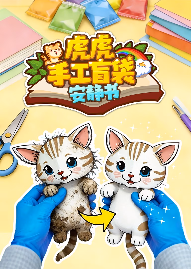 虎虎手工盲袋安静书海报