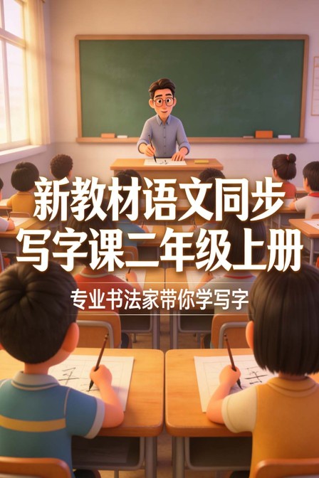 新教材語文同步寫字課二年級上冊(2025)海報