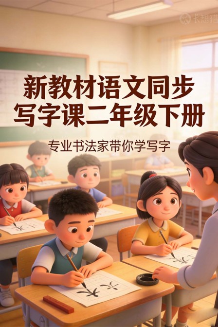 新教材语文同步写字课二年级下册(2025)海报