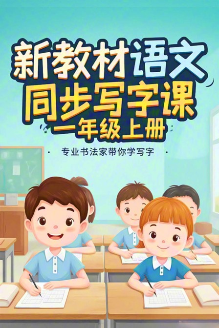 新教材语文同步写字课一年级上册(2025)海报