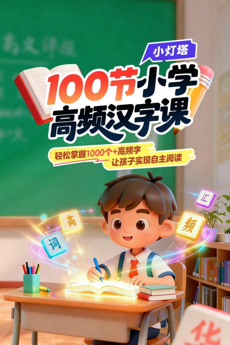 小灯塔100节小学高频汉字课(2025)海报