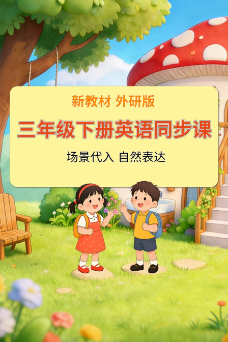 新教材三年級下冊英語同步課 外研版(2026)海報