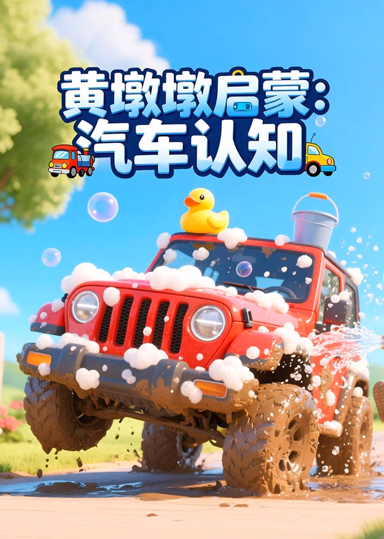 黄墩墩启蒙之汽车认知海报