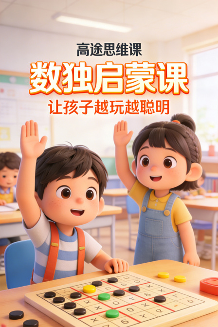 高途思維課 數獨啟蒙課:讓孩子越玩越聰明(2026)海報