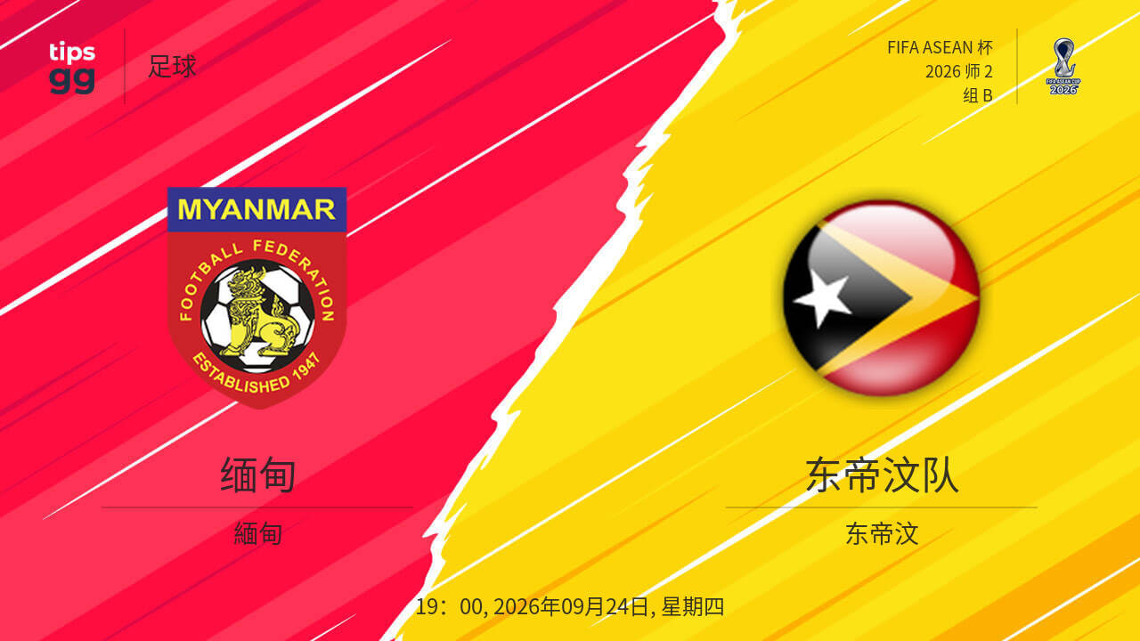 2026東盟杯第二級別B組第1輪全場回放:緬甸vs東帝汶(2026)海報
